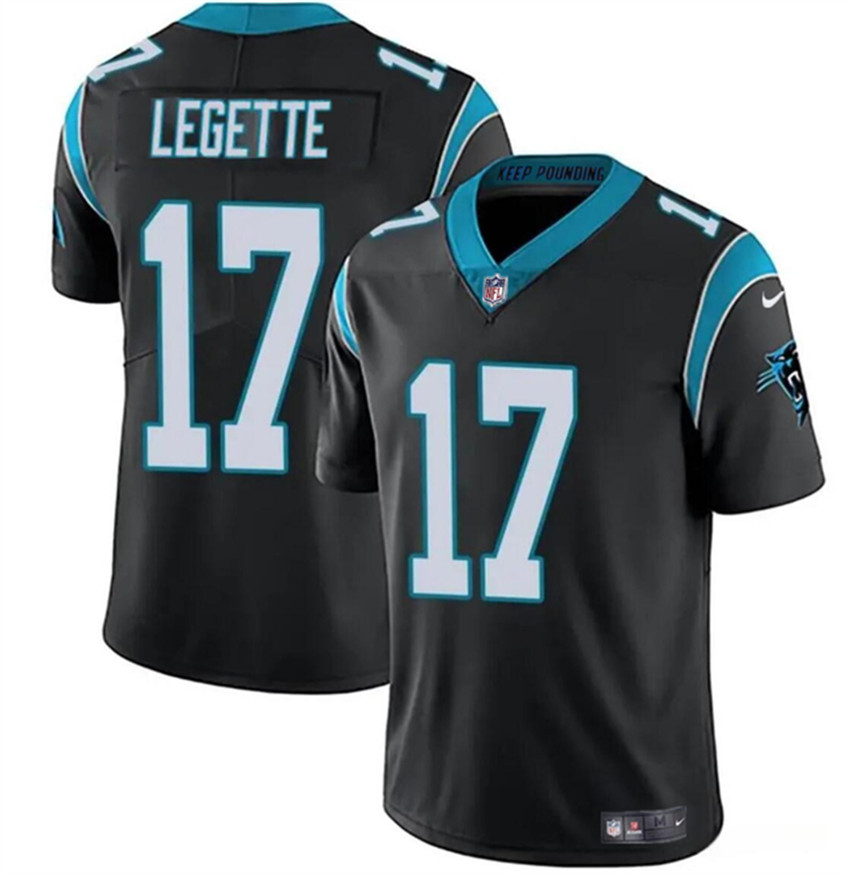 Youth Black Carolina Panthers #17 Xavier Legette Vapor Limited Stitched Football Jersey